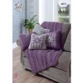 Throw and Reversible Cushion Covers in King Cole Big Value Super Chunky (4873)