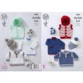 Hoodie, Sweaters and Hat in King Cole Big Value Baby DK (4888)