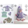 Jackets, Hats and Dress in King Cole Drifter for Baby DK and Cottonsoft DK (4996)