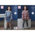 Sweater and Dress in King Cole Splash DK (5164)