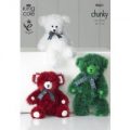 Teddies in King Cole Tinsel Chunky (9021)