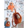 Orangutan Backpack and Toy in King Cole Tinsel Chunky and Big Value Chunky (9057)