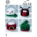 Knitted Toilet Roll Covers in King Cole Tinsel Chunky and Dolly Mix DK (9083)